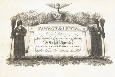 Handelskaart, Pawson & Lewis door English School