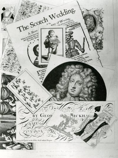 Handelskaart, gegraveerd door George Bickman (gravure) door English School