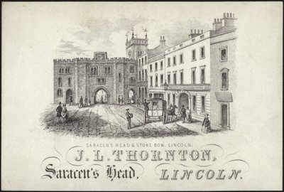 Handelskaart voor J L Thornton door English School