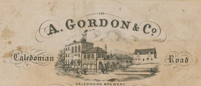 Handelskaart van A Gordon & Co door English School