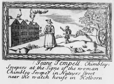 Handelskaart van Jeane Tempell, Schoorsteenvegers door English School