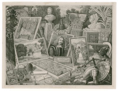 Handelskaart van Robert Martin, promotie van vaardigheden in de lithografische kunst, 1830 door English School