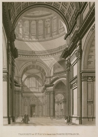 Transept van St Pauls Kathedraal Londen, vanaf de noordelijke ingang door English School