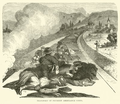 Transport van het Pruisische Ambulancekorps, november 1870 door English School
