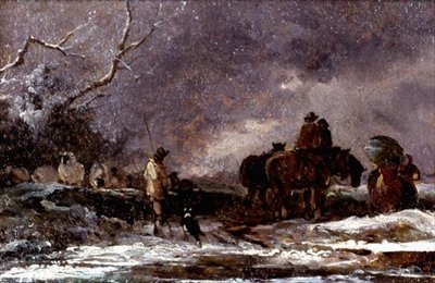 Reizigers in een Sneeuwstorm door English School