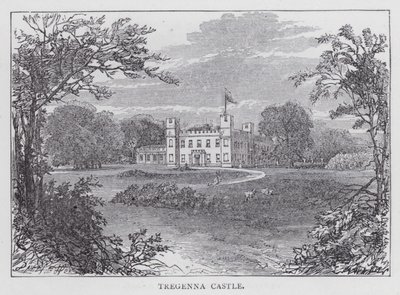 Tregenna Castle (gravure) door English School