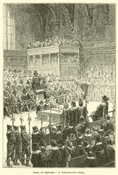 Proces van Karel I in Westminster Hall door English School