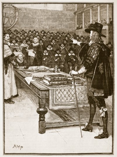 Proces van Charles, illustratie uit Cassells Illustrated History of England door English School