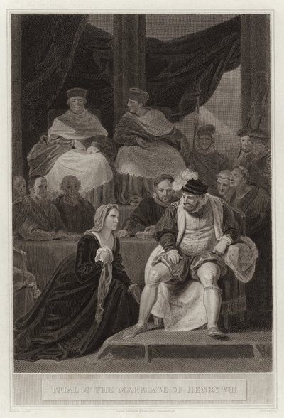Het proces van het huwelijk van Hendrik VIII door English School