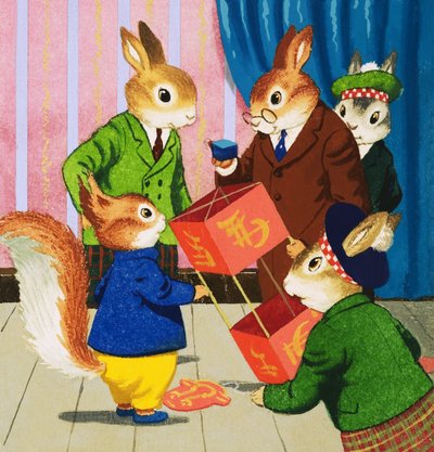 Tufty en vlieger door English School