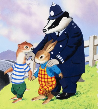 Tufty en politieagent das door English School