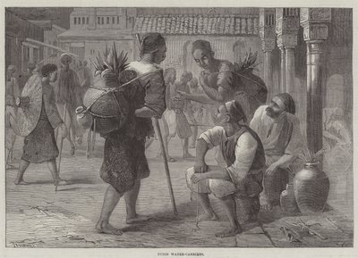 Waterdragers in Tunis (gravure) door English School