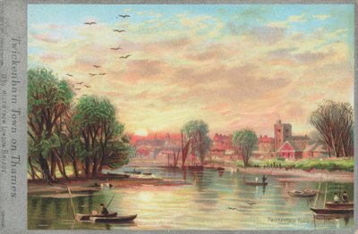 Twickenham Town aan de rivier de Theems door English School