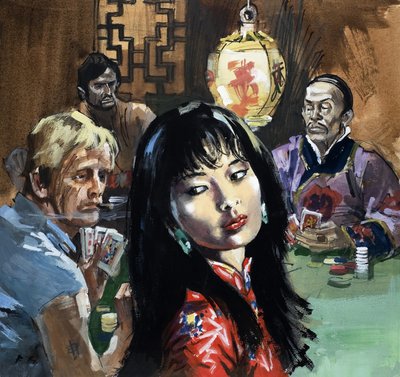 Onbekend meisje in Chinese gokhal door English School