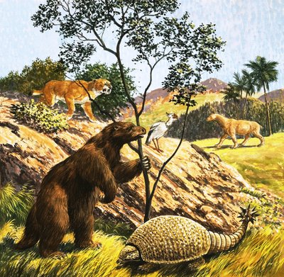 Ongeïdentificeerde prehistorische wezens door English School