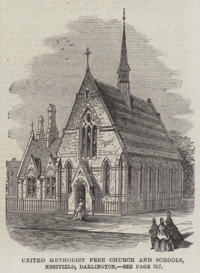 United Methodist Free Church en Scholen, Nestfield, Darlington door English School