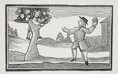 De Boom in klimmen, illustratie uit Chap-books van de Achttiende Eeuw door John Ashton, uitgegeven 1882 door English School