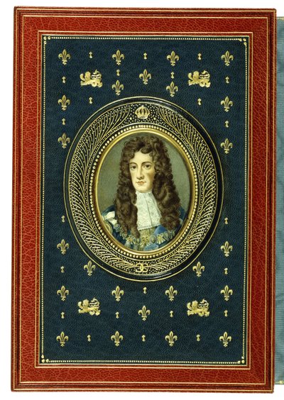 Bovenste omslag, met ovaal portret miniatuur van Charles II, 1902 door English School
