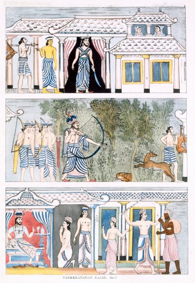 Usseeratanam Rajah, Deel I, uit De Geschiedenis en Doctrine van het Boeddhisme door Edward Upham, 1829 door English School