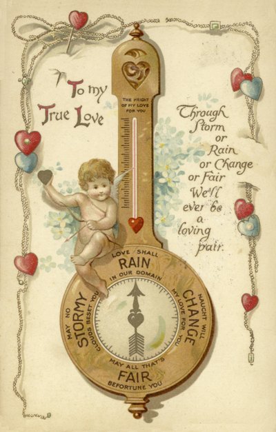 Valentijnskaart met barometer door English School