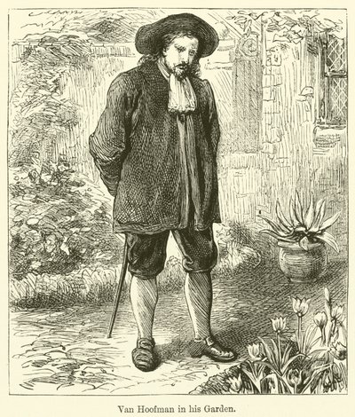 Van Hoofman in zijn tuin door English School