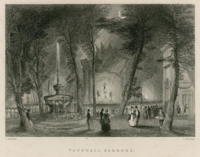 Vauxhall-tuinen, Londen door English School