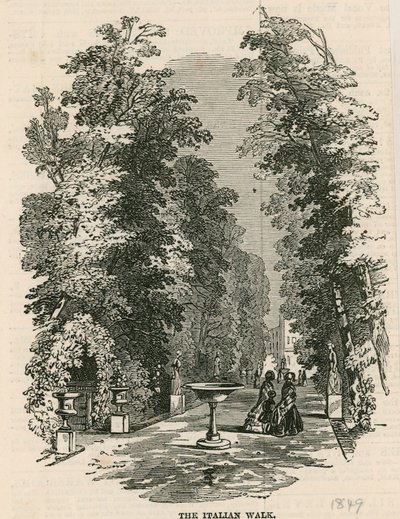 Vauxhall Gardens, Londen: De Italiaanse wandeling door English School