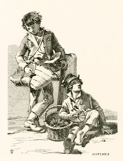 Verkoper van lucifers door English School