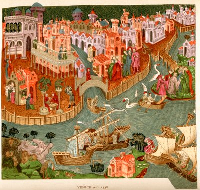 Venetië, 1338, naar een manuscript in de Bodleian Library, uit 