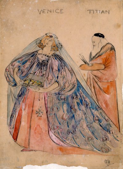 Venus en Titan, 1890s door English School