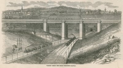 Viaduct over de Great Northern Railway, Londen door English School
