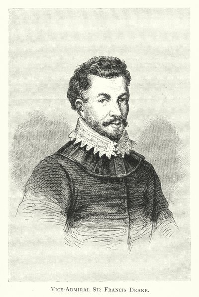 Vice-admiraal Sir Francis Drake door English School