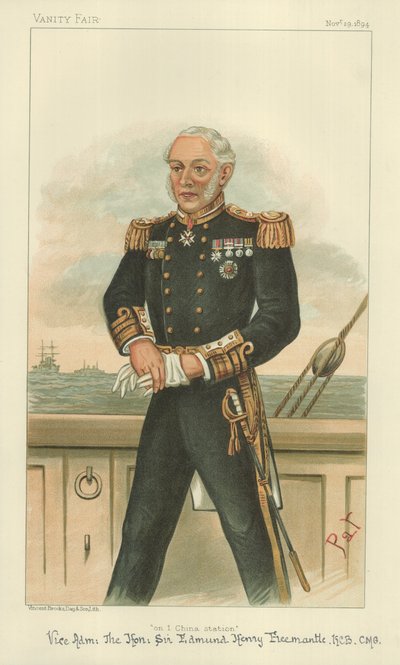 Vice-admiraal De Hon Sir Edmund Robert Freemantle door English School