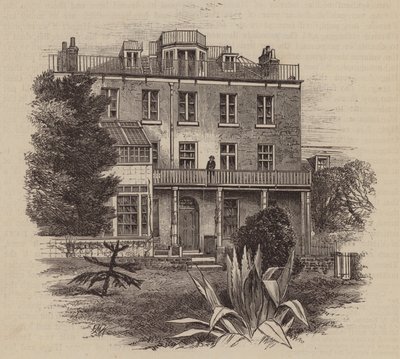Victor Hugo thuis (gravure) door English School