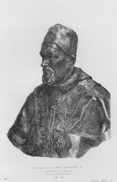 Victoria en Albert Museum: Bronzen Buste van Paus Innocentius X, toegeschreven aan Bernini, Italiaans door English School