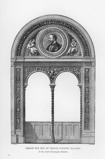Victoria en Albert Museum: Ontwerp voor het Einde van de Prince Consort Gallery door English School