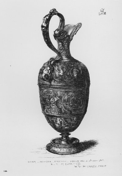 Victoria en Albert Museum: Kan, tin, Frans, circa 1560 door English School