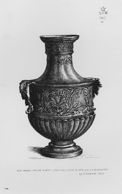 Victoria en Albert Museum: Vaas, brons, Italiaans, 15e eeuw door English School