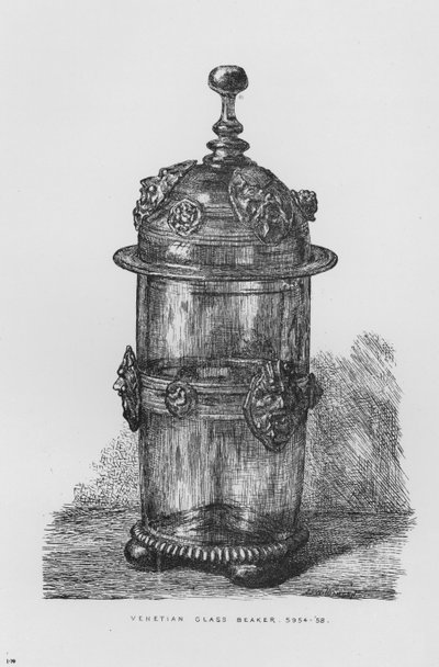 Victoria en Albert Museum: Venetiaanse Glazen Beker 5954-58 door English School