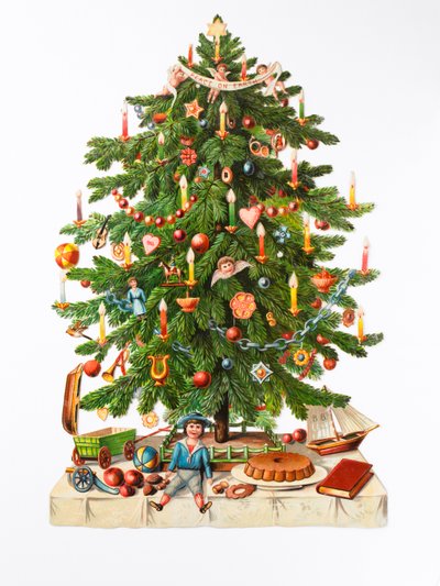 Victoriaanse kerstkaart door English School