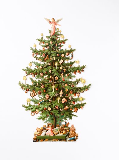 Victoriaanse kerstkaart door English School
