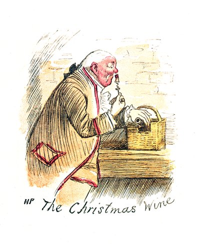 Victoriaanse kerstkaart getiteld 