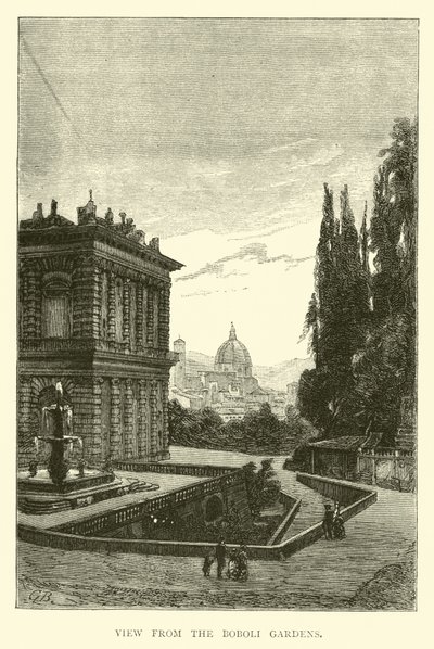 Uitzicht vanuit de Boboli-tuinen door English School