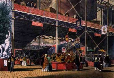 Uitzicht vanuit het transept van de Indiase sectie van de Grote Tentoonstelling van 1851, uit Dickinson