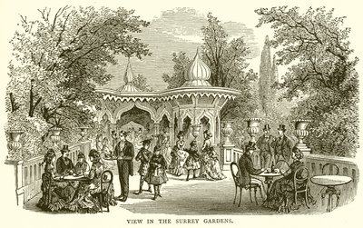 Uitzicht in de Surrey Tuinen door English School