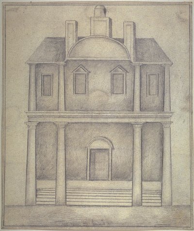 Uitzicht op het Blackfriars Theatre, ca. 1650 door English School
