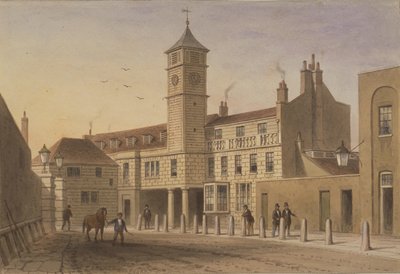 Uitzicht op Bridge House in Bridge Yard, Tooley Street, 1846 door English School