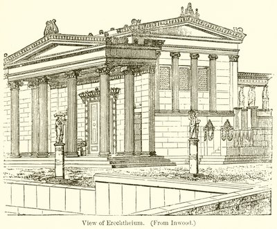 Uitzicht op Erechtheium door English School