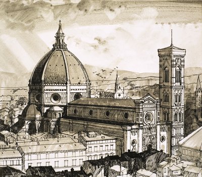 Uitzicht op Florence door English School