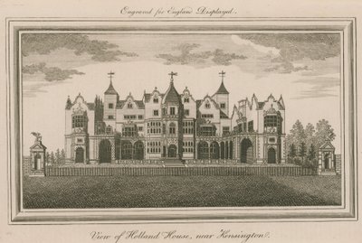 Uitzicht op Holland House, nabij Kensington door English School